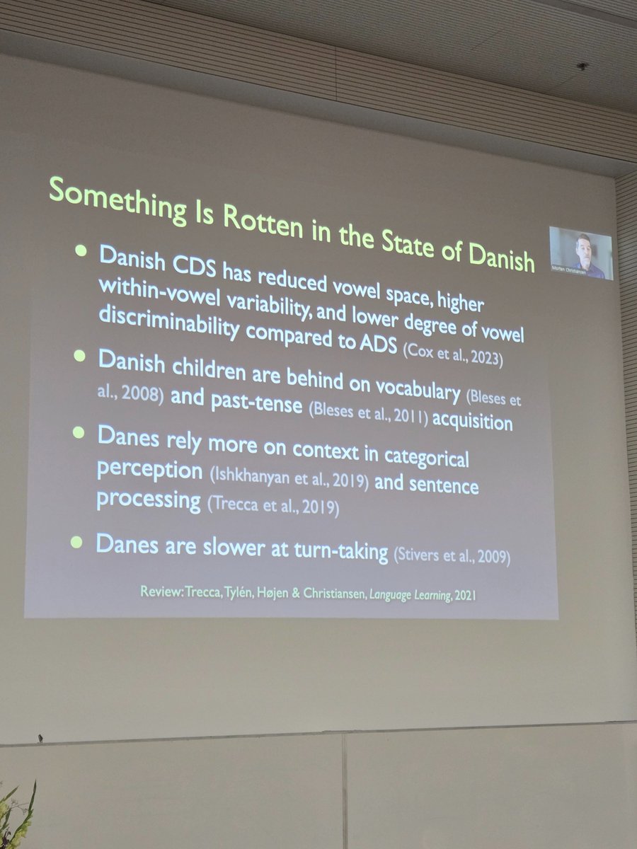 "for native speakers there are no easy and hard languages" 

(the slide is from <a href="/MH_Christiansen/">Morten H. Christiansen</a>)