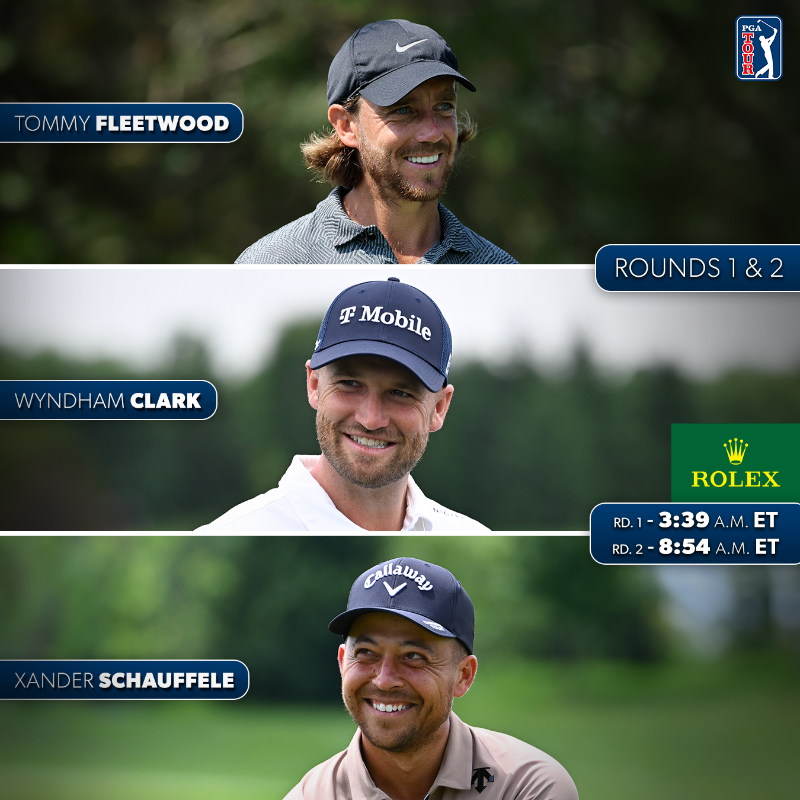 PGATOUR's tweet photo. Tee times are live @ScottishOpen ⛳️
 
(Presented by @ROLEX)