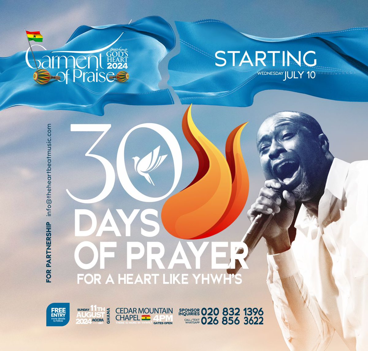 denectt's tweet photo. Join us in 30 days prayers as we approach the 11th of August TGH2024 (Garment of Praise).

All we are seeking is Heart like YHWHs to do his bidding and for His Glory to be made manifest. https://t.co/NvA5wQAxqu