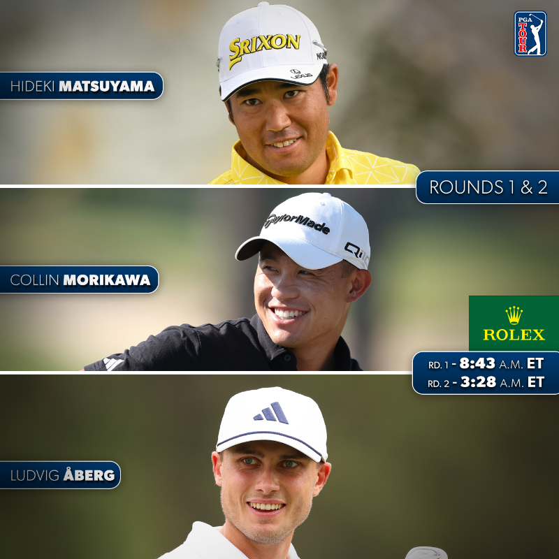 PGATOUR's tweet photo. Tee times are live @ScottishOpen ⛳️
 
(Presented by @ROLEX)