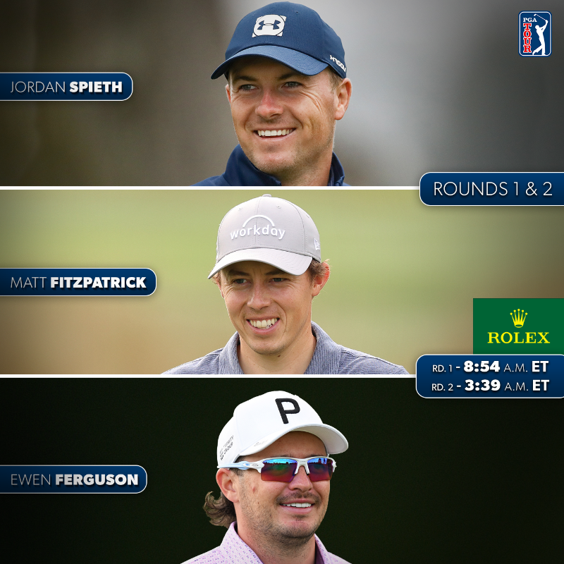 PGATOUR's tweet photo. Tee times are live @ScottishOpen ⛳️
 
(Presented by @ROLEX)
