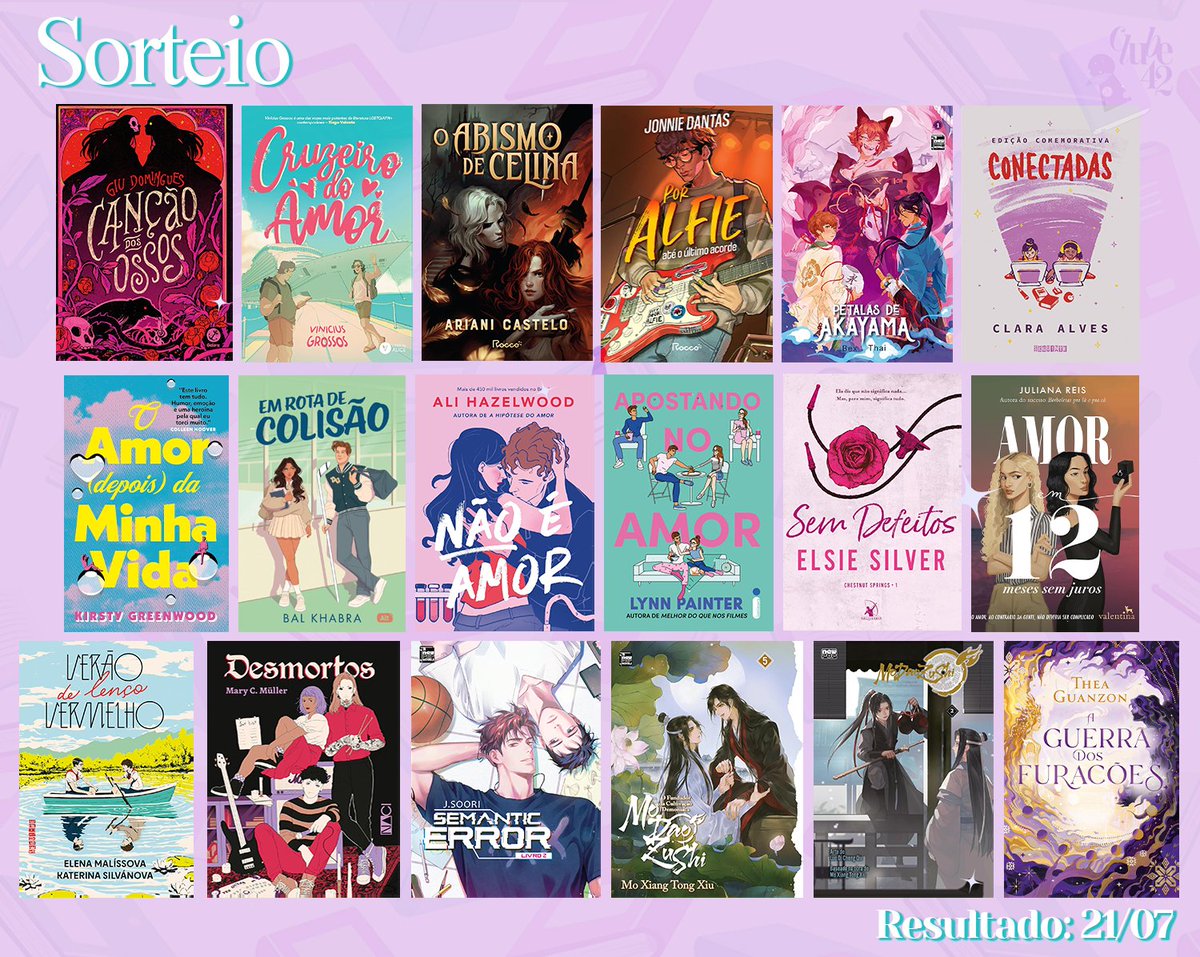 42Clube's tweet photo. ✨  Sorteio Especial 72K - 2 ✨

🏆Prêmio: 1 livro da seleção ou outro de até R$50!

Regras: 
➠ Seguir @42Clube
➠ Dar RT sem citar (prontinho!)
➠ Entrar no Canal: https://t.co/JdJMfxlMpC

🗓️ENCERRA: 20/07. Já sabem o que vão querer? Boa sorte! 🍀 https://t.co/ypVfdmeM5Z