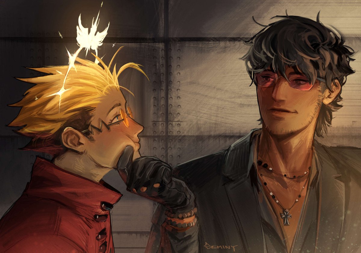 gem1ny's tweet photo. pardon the late redraw
im so normal about the crown

[trigun] https://t.co/6i4hVI6syS