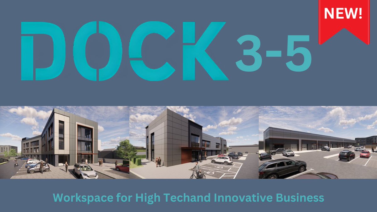 Dock (@dockleics) on Twitter photo The Dock 3, 4 and 5 expansion is here! Comprising of 45 brand new offices and 9 industrial units.
For more information:
☎️+44 (0)116 507 5155
📧DOCK-3@leicester.gov.uk The Dock 3, 4 and 5 expansion is here! Comprising of 45 brand new offices and 9 industrial units.
For more information:
☎️+44 (0)116 507 5155
📧DOCK-3@leicester.gov.uk