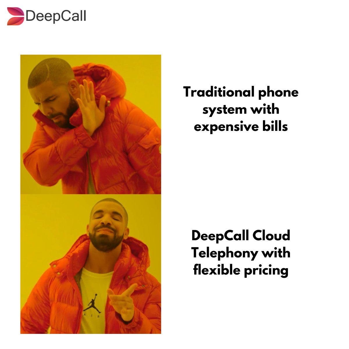 DeepCall_'s tweet photo. Enjoy flexible pricing and scalable solutions tailored to your needs. 
Seamlessly integrate, enhance productivity, and ensure crystal-clear connections. 
Switch to DeepCall today for a smarter, more efficient telephony experience. 

#telecommunications  #cloudtelephony #branding https://t.co/ZHfvP0wmQk
