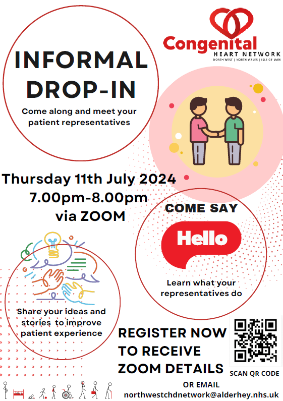NwchdN's tweet image. Come along and meet your  Patient  Reps (all age). They will be online on Thursday 11th July between 7-8. Find out what they do, share your story, raise concerns, suggest ideas to improve 
Link to register: 
us02web.zoom.us/meeting/regist… 
or email
northwestchdnetwork@alderhey.nhs.uk
