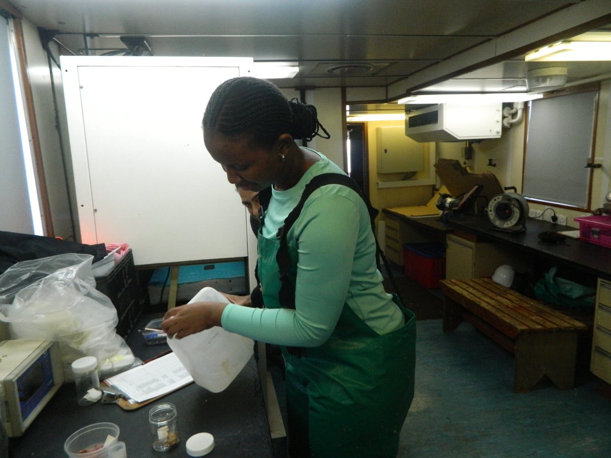 Behind the scenes glimpse👀

JJ &amp; Sisipho meticulously preserving specimens during their recent offshore survey🚢

Preserving marine specimens isn't just about science—it's about protecting our planet's natural heritage for future generations🌍

#OceanConservation #ScienceMatters