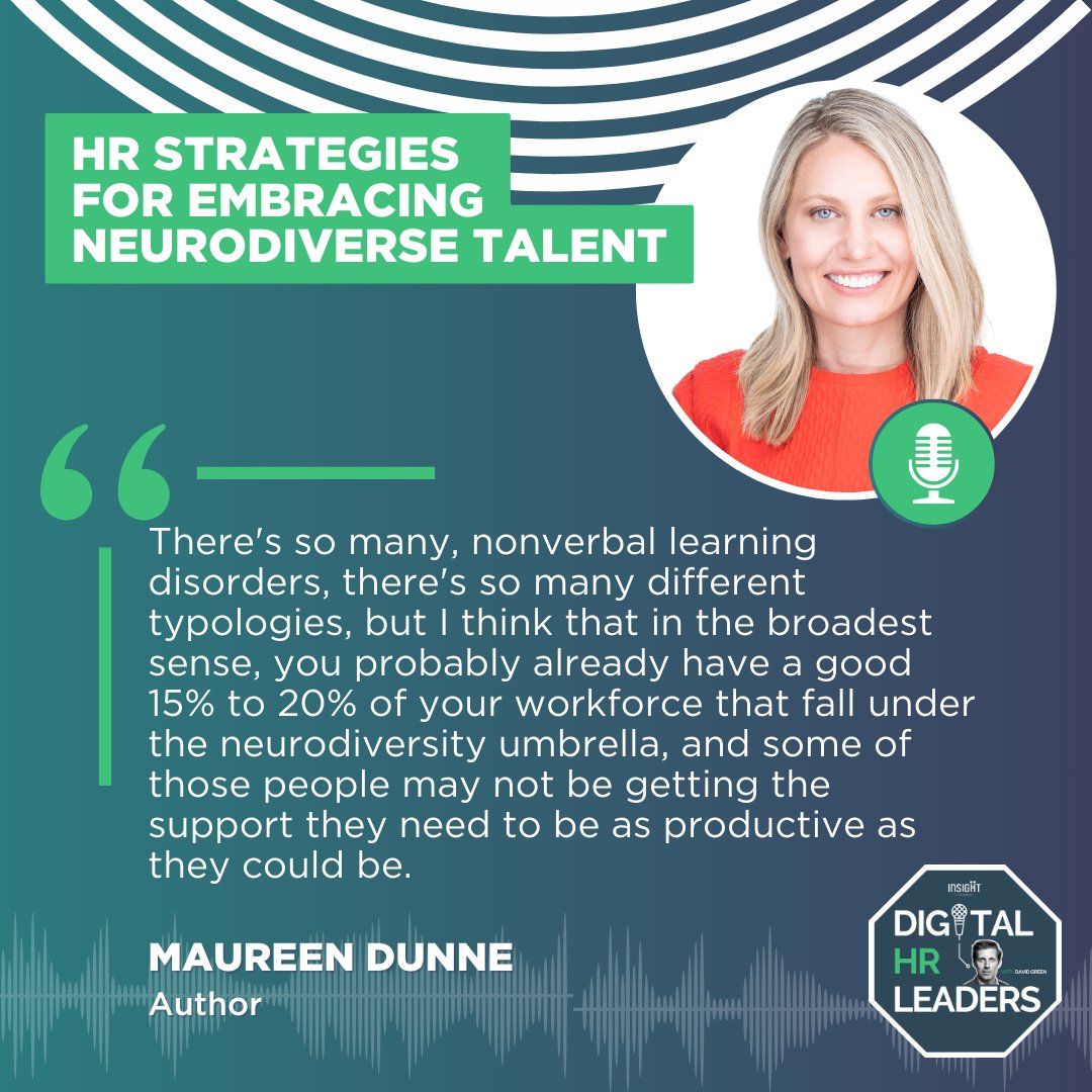 What are the HR Strategies for Embracing Neurodiverse Talent? Find out in our latest #DigitalHRLeaders #podcast episode featuring  Maureen Dunne (<a href="/SilverLinedSock/">Dr. Maureen Dunne</a>) who discusses how to enable #neurodiversity at work 
myhrfuture.com/digital-hr-lea…
<a href="/HiBob_HR/">@HiBob_HR</a>
#HR #Culture #Leadership