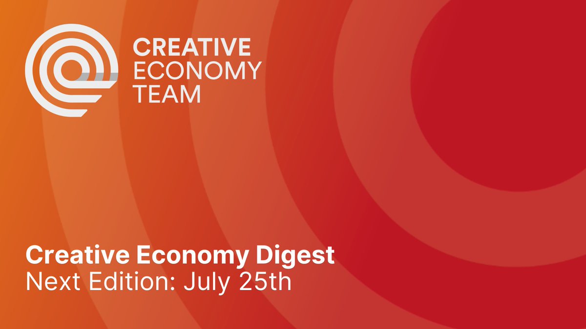 The next Creative Economy Digest (and the last one until September!) is due out on July 25th. 

Send us your news and events via the form: bit.ly/48SnZYg or subscribe and receive this packed creative industries newsletter in your inbox:  bit.ly/4c8GgDM
