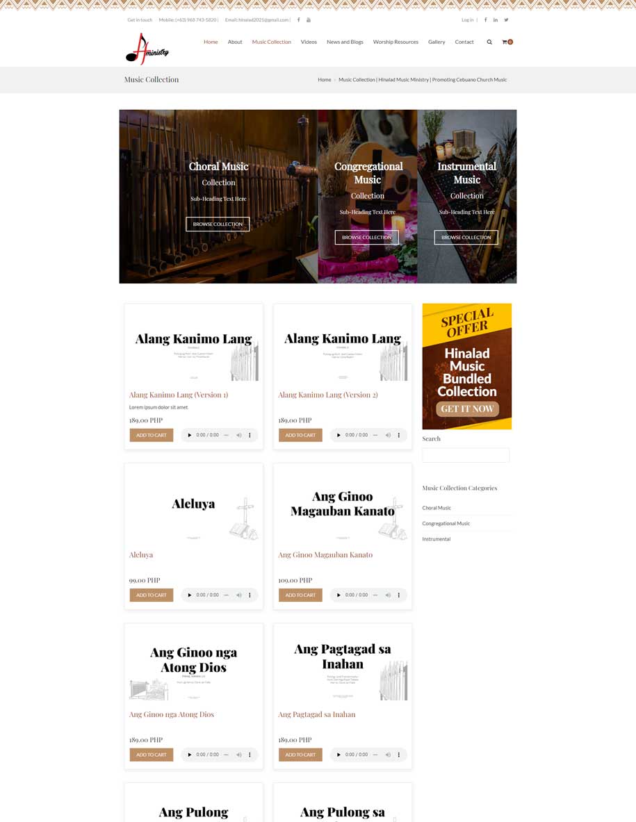 iBuildPhil's tweet photo. Supp0rting local talent, local arts, original music 🥰 🇵🇭 Our usual promotional portfolio page for this #ecommerce store and #WebDesign #WebDevelopment featuring a collection of local worship and gospel music showcasing original liturgical Cebuano songs.
https://t.co/dfQ8Oh4AxD https://t.co/hvZf9buZ05