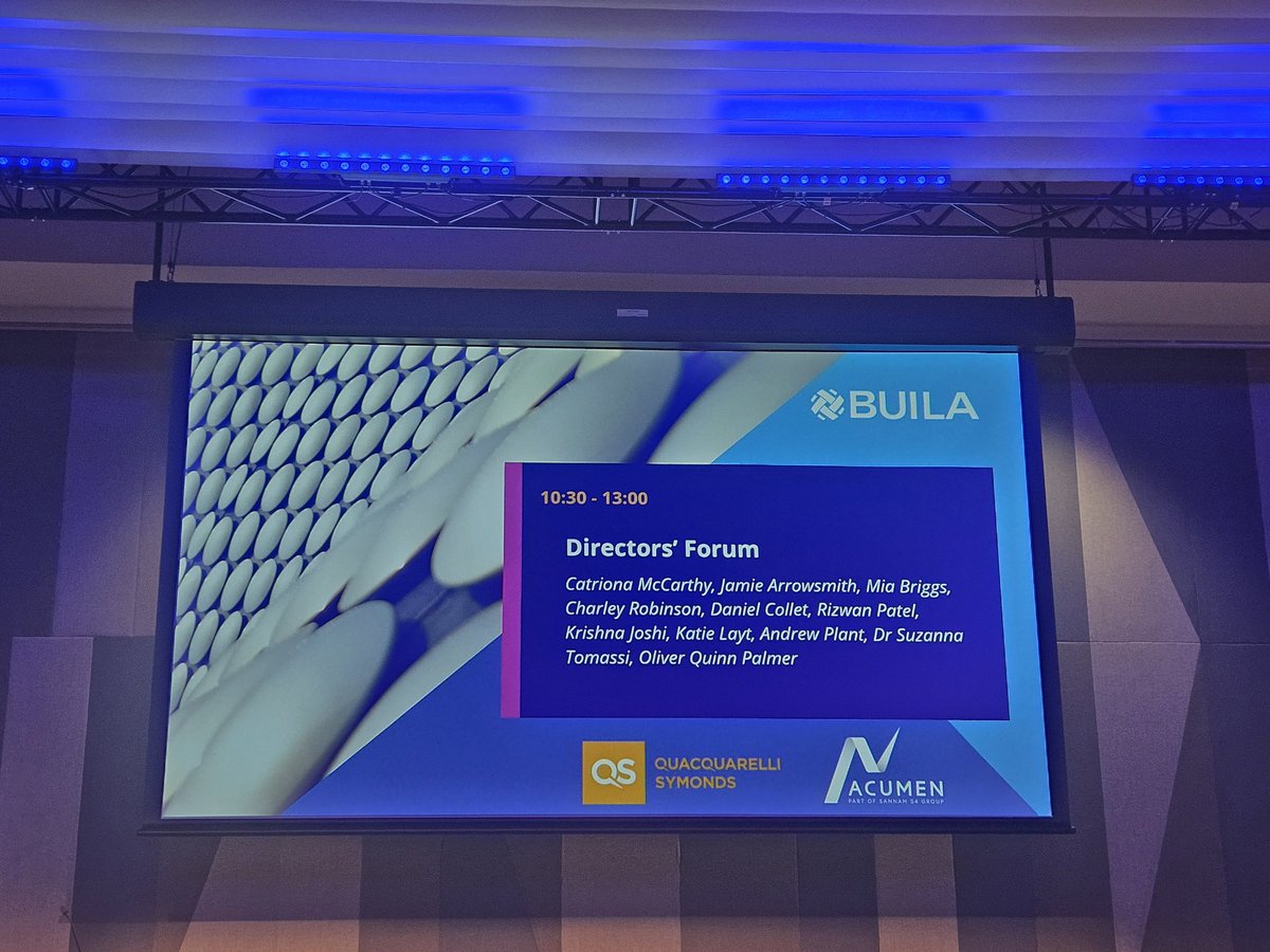 Spending the day in Birmingham at the #BUILAConference Director Forum. A number of excellent sessions ahead today and looking forward to catching up with colleagues and sharing sector insights and intelligence