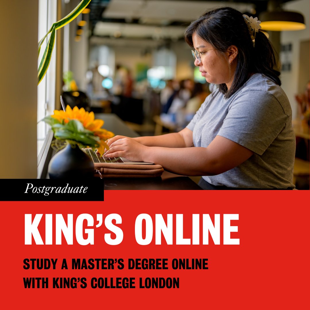 KingsCollegeLon's tweet photo. Want to get your master’s degree without having to leave wherever you are? 👀
Our 100% online courses make it easy for you to study no matter where you are in the world.
Explore our range of online courses here: https://t.co/VchtAZTg3y
#KCLonline #onlinemasters #mastersonline https://t.co/fN17ieanOt