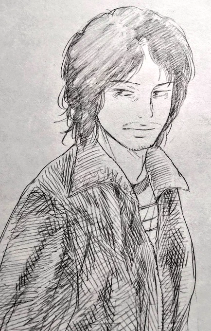 お誕生日おめでとうございます…
とかいって全然関係ない絵なのですが…😅
そういえば池松さん銀と金出てたよなと思って少し見返してました。
森田鉄雄です。 