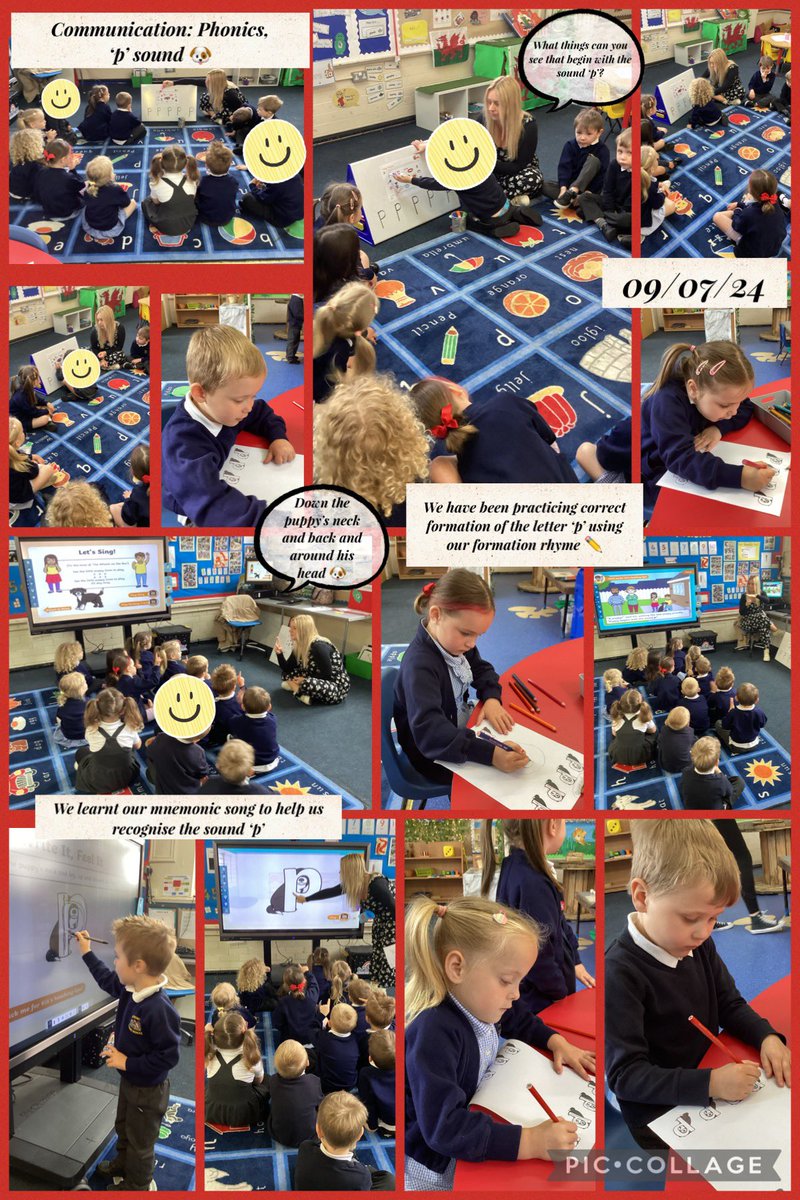 pentprimary's tweet photo. Dosbath Enfys 🌈have been learning the sound ‘p’ this week, lots of lovely phonic work on sounding out, recognising initial sounds and using our mnemonic and formation songs to help us correctly form ‘p’, gwaith da pawb🥰 #HEADMPS #EAS_Literacy #EAS_EarlyYears https://t.co/63nI9w21NH
