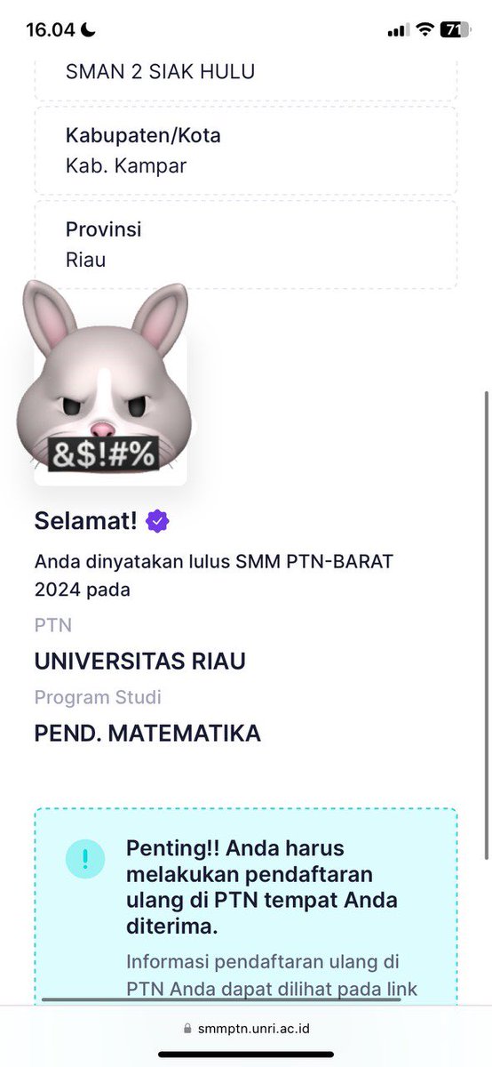 a000yar's tweet photo. ALHAMDULILLAH HAI KAMPUS BIRU LANGITTT 🥺🥺😭😭😭 kaliaaann gimanaaa hasil smmptn baratnyaa? https://t.co/GwHa73G61j
