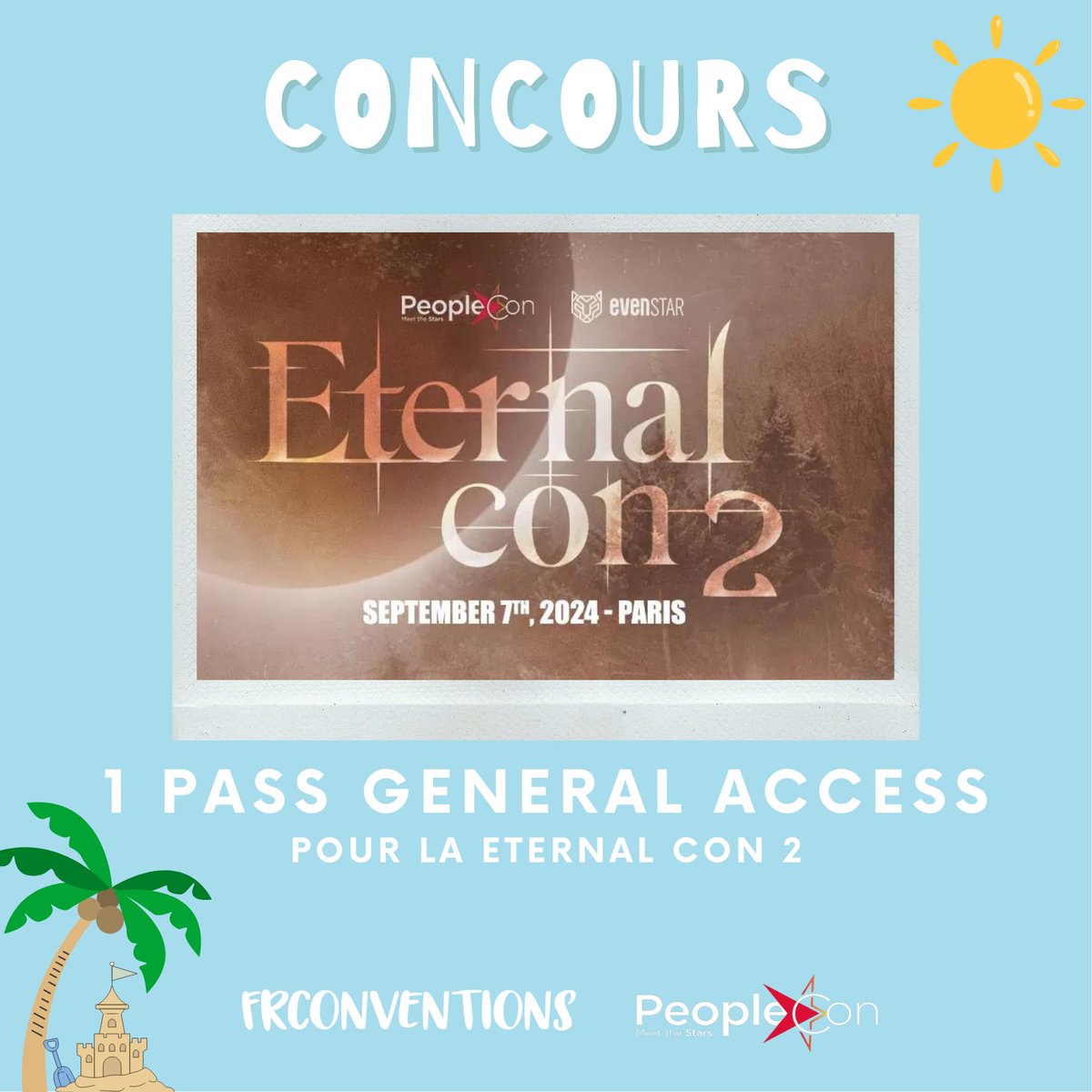 FrConventions's tweet image. [CONCOURS ANNIVERSAIRE☀️]
Remporte un pass General Access pour la #EternalCon2 (#Twilight) de @peoplecons ! Pour ce faire :
- RT ce tweet
- Follow @FrConventions + @peoplecons
- Abonne-toi à notre chaîne YouTube : youtube.com/@FrConventions 

TAS : le 27/07