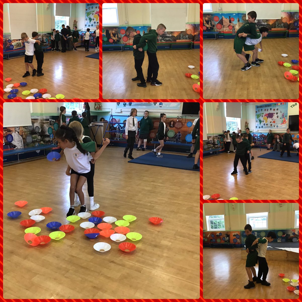 Y5Oaky's tweet photo. A fun session with Commando Joe, working in pairs to get letters for their team to create as many words as they can.  I wonder who will be the winner?  #OakyPE @CommandoJoes https://t.co/sBLj7q8qDH