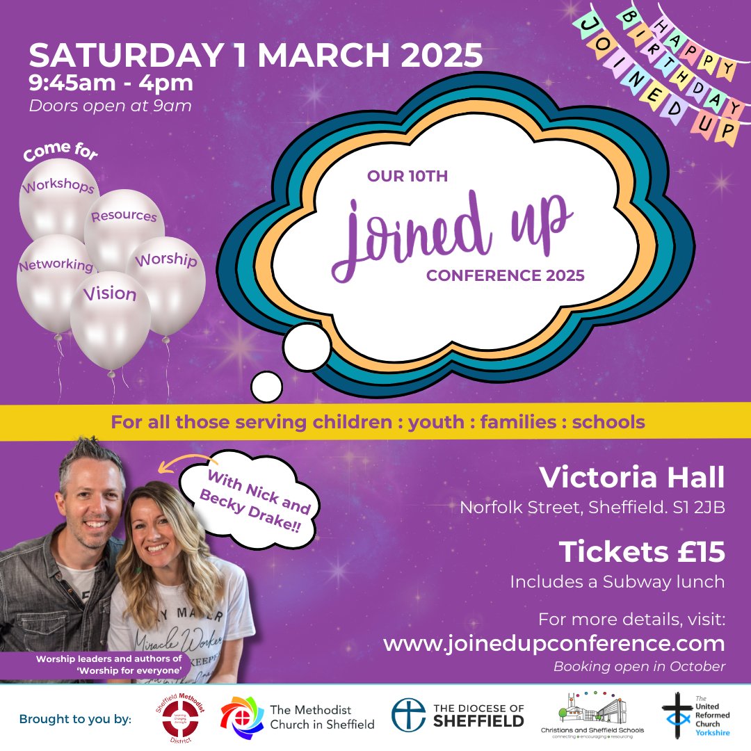 JoinedUpConf's tweet image. Save the date! Our 10th Joined Up Conference is next year on Saturday 1st March! We can't wait - it's going to be awesome!
Booking will open in October.
joinedupconference.com