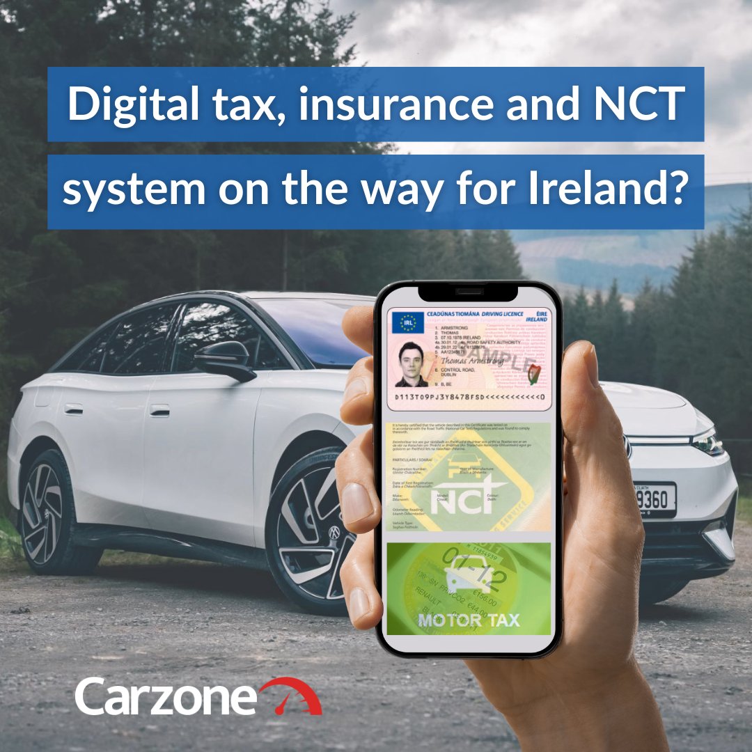 CarzoneIE's tweet photo. The days of the paper tax disc could be numbered as Ireland looks set to follow the UKโs example and switch over to a digital system. Full story here ๐https://t.co/SzML2YLZuU
Would you welcome this change?
#DigitalTax #Motoring #Carzone https://t.co/eP3iWHNz94