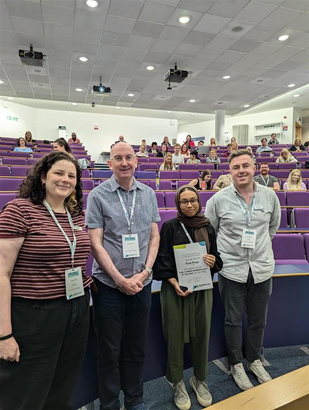 MicrobioSoc's tweet photo. Congratulations to Early Career Microbiologist of the Year Poster Prize Winner 2024,  @AfifahTasnim!

And congratulations to the runner ups: Philippa Hall and @the_phagemage!

#ECConf24 https://t.co/tImKgD2ChN