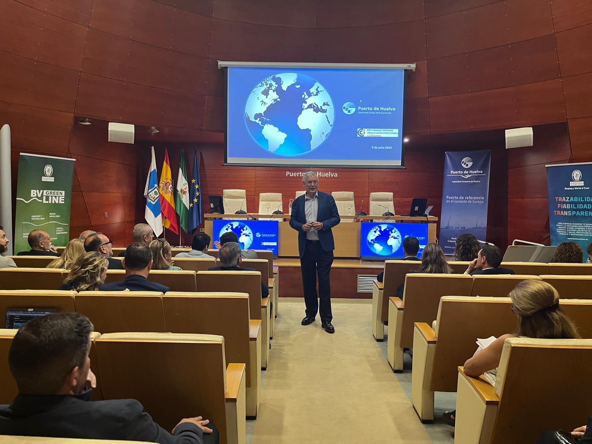 Puerto de Huelva (@aphuelva) on Twitter photo 🤝Mostramos nuestras fortalezas como clúster energético e industrial y nodo logístico intermodal en una cita para compartir conocimiento y contribuir al desarrollo del sector portuario, de nuevos flujos de negocio y acuerdos de colaboración
<a href="/LachambreEsp/">Cámara de Comercio Franco-Española</a> #PortDay #puerto #huelva 🤝Mostramos nuestras fortalezas como clúster energético e industrial y nodo logístico intermodal en una cita para compartir conocimiento y contribuir al desarrollo del sector portuario, de nuevos flujos de negocio y acuerdos de colaboración
<a href="/LachambreEsp/">Cámara de Comercio Franco-Española</a> #PortDay #puerto #huelva