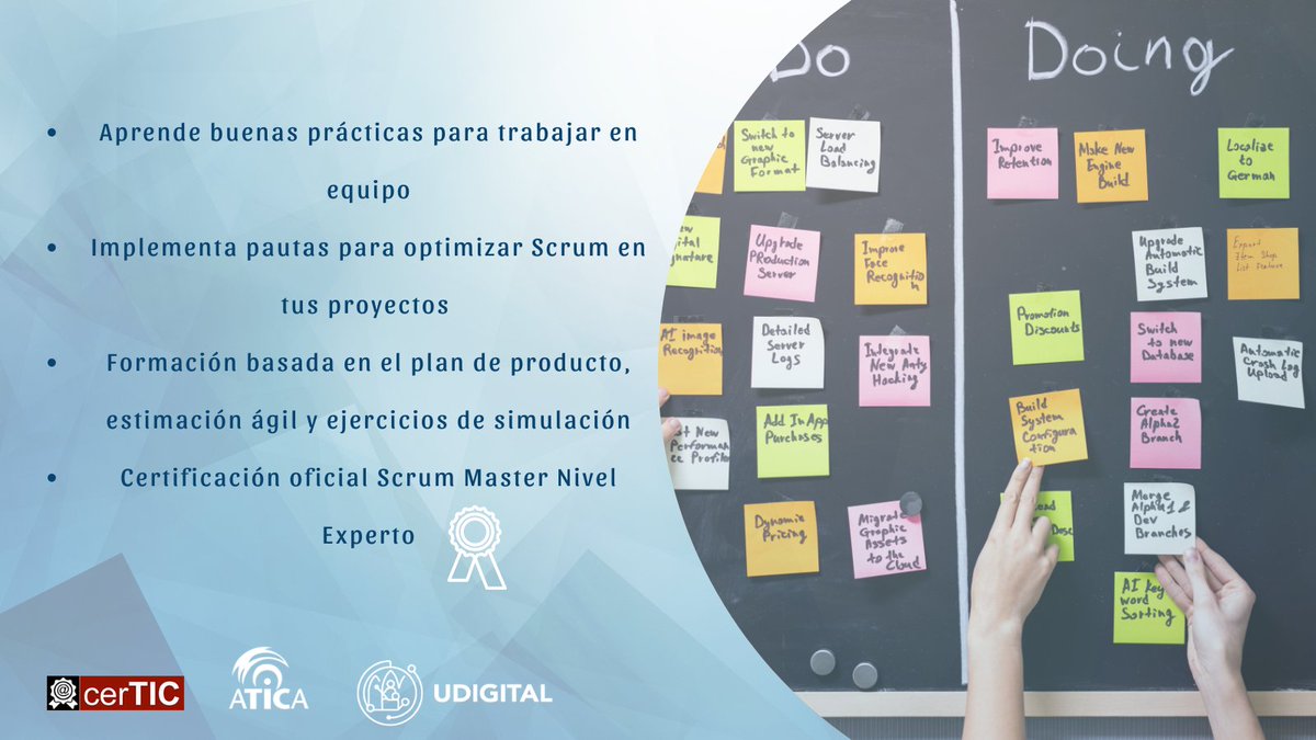 🚀 ¡Domina la Metodología Ágil con el Curso de Scrum Manager®!
🗣️¿Quieres llevar tus habilidades de gestión de proyectos al siguiente nivel?  
Inscríbete➡️ certic.um.es/web/certic/scr…
#ScrumManager #GestiónÁgil #ScrumMaster #CursoScrum #FormaciónÁgil #DesarrolloProfesional #cerTIC