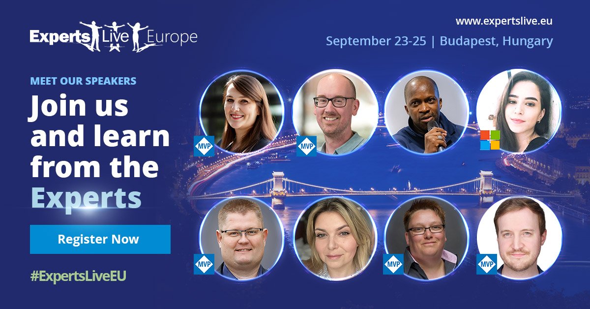 Learn about #PowerPlatform, enrich your #Intune skills, expand your #EntraID knowledge, boost your #Azure tricks, be the #PowerShell champion, and so much more #Microsoft tech learnings await you at Experts Live Europe 2024! Don't miss out on this in-person opportunity brought to