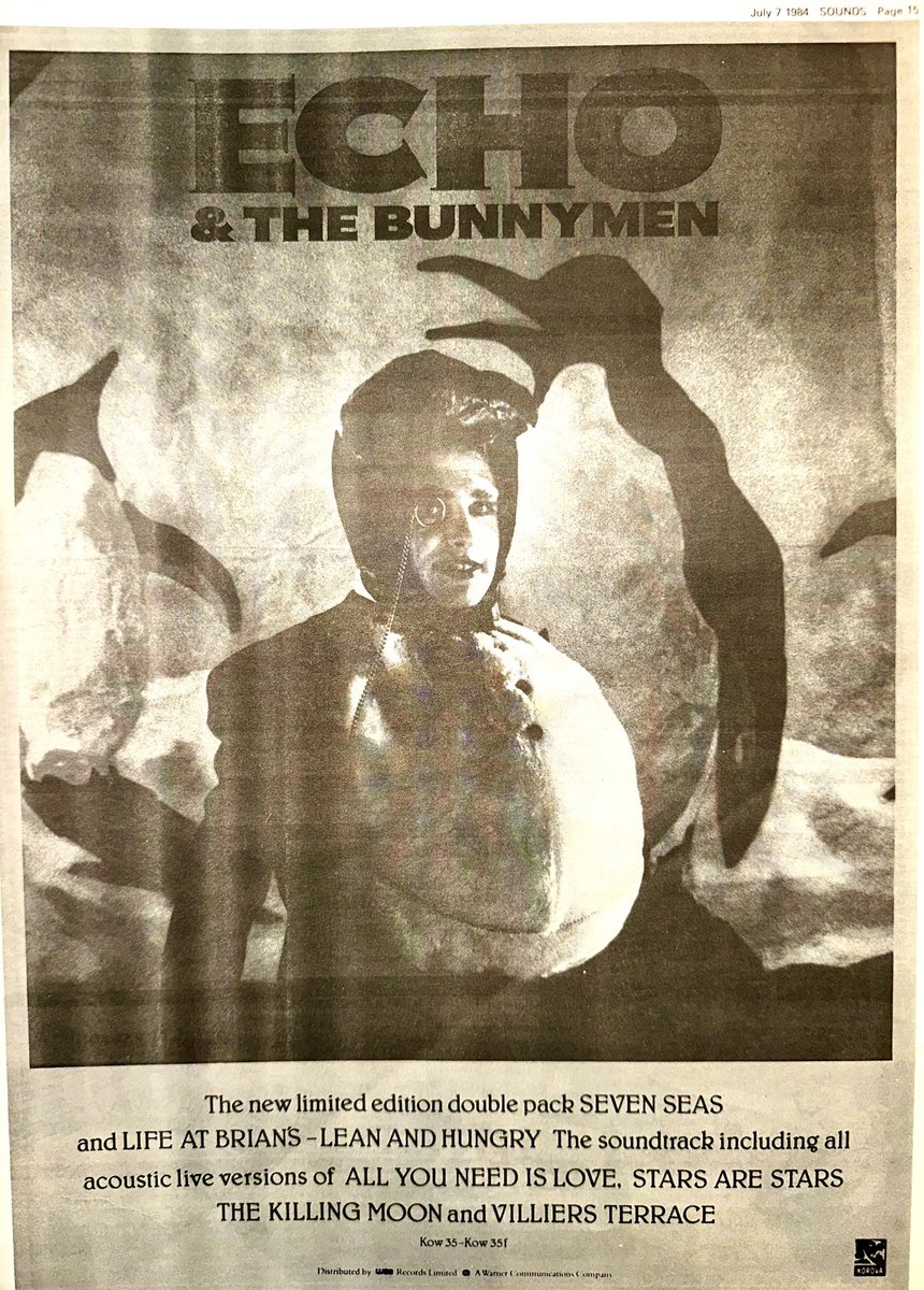 ZoundsAbound's tweet photo. Full page ads this week for ‘The Last In Line’ the ace new LP by @OfficialRJDio &amp; a reminder for the Monsters of Rock bill this year with @acdc &amp; @VanHalen

Ads too, for the debut self titled LP by #BoxofFrogs &amp; for ‘Seven Seas’ the new single by @Bunnymen 

Sounds Jul 7th 1984 https://t.co/Me20RWs42w