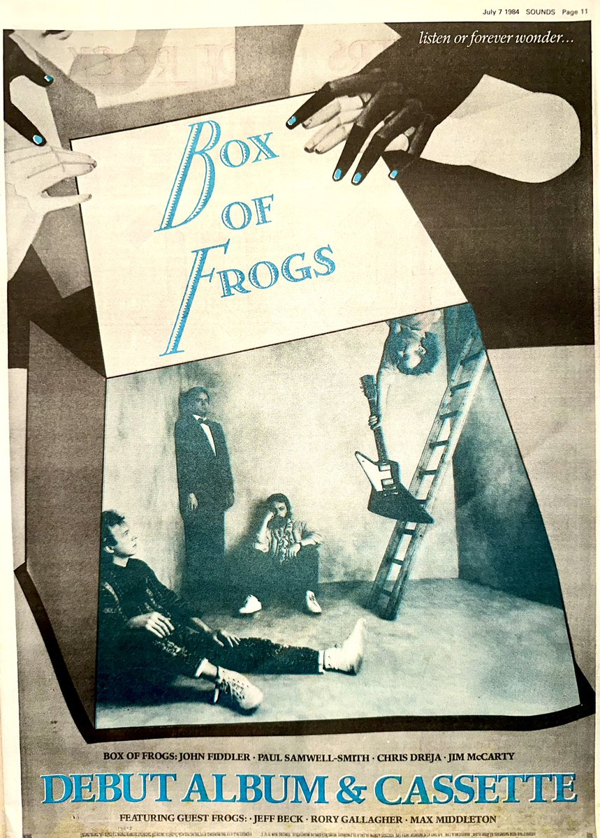 ZoundsAbound's tweet photo. Full page ads this week for ‘The Last In Line’ the ace new LP by @OfficialRJDio &amp; a reminder for the Monsters of Rock bill this year with @acdc &amp; @VanHalen

Ads too, for the debut self titled LP by #BoxofFrogs &amp; for ‘Seven Seas’ the new single by @Bunnymen 

Sounds Jul 7th 1984 https://t.co/Me20RWs42w