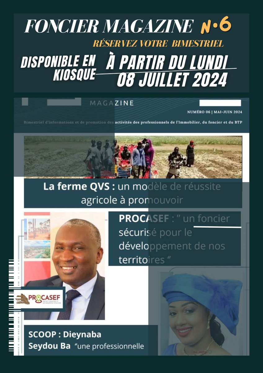 FoncierMagazine's tweet photo. « Foncier Magazine » N°6 est disponible, faite vos réservations. En vous souhaitant une belle lecture 📷Tél. 77 447 68 50
#Foncier #Immobilier #Dakar #Sénégal https://t.co/QQnM1iUYcw