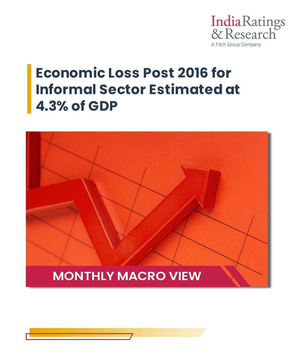 IndiaRatings's tweet photo. #MonthlyMacroView

'Economic Loss Post 2016 for Informal Sector Estimated at 4.3% of GDP'

Read more: https://t.co/vi2wlIRqsi

#IndiaRatings #Economy #GST #GDP #Tax https://t.co/1JyrWvi9g4