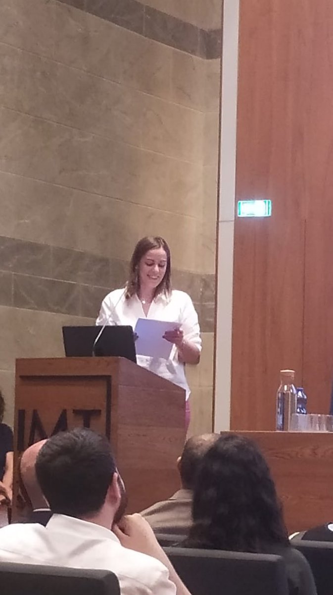 Ch_Battaglini's tweet photo. Last Friday I received my PhD diploma at @IMTLucca. I also gave the speech for the Cognitive Computational and Social Neuroscience track (filled with metaphors) and I couldn’t help but speak about the representation of women in academia. Last pic: a smiley me with @Ricciardi_Emi! https://t.co/2DWeBZlzrX