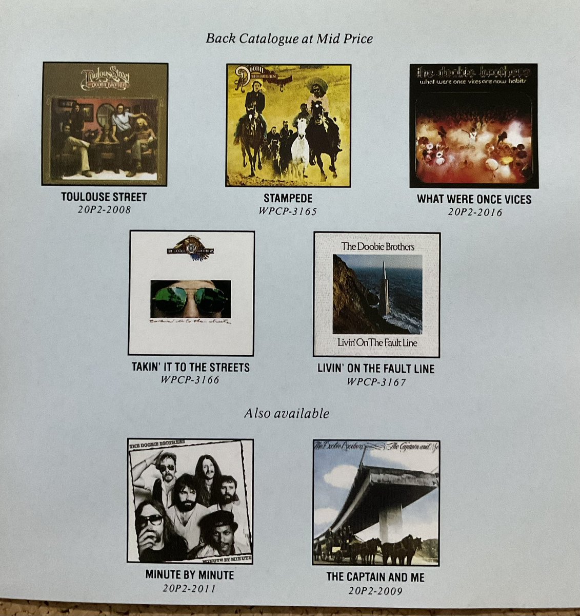 takanomasajazz's tweet photo. 夕食音楽は #DoobieBrothers. の「Listen to the music the best of the DOOBIE BROTHERS 」😊👍個人的には、#TheCaptainAndMe  のアルバムは学生時代に(当時はベースで)A面からB面1まで演奏したバンドを組んでた。この頃聴いてたDoobieのアルバム懐かしい😊みんな良い🎸🎶タイムスリップしてしまう😌 https://t.co/dL6eOxW7HC