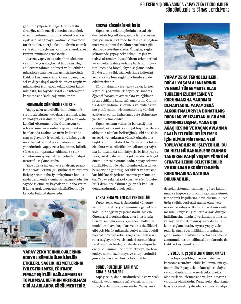 mmgorgtr's tweet photo. MMG Yönetim Kurulu Üyesi Ali Kılıç, Mimar ve Mühendis Dergisi ‘‘Sürdürülebilir Gelecek’’ dosya konulu 135. Sayıda yazdı:

‘‘Geleceğin İş Dünyasında Yapay Zekâ Teknolojileri Sürdürülebilirliği Nasıl Etkiliyor’’

Web: https://t.co/ncfuXUhEjX https://t.co/WV8QiT6R8N