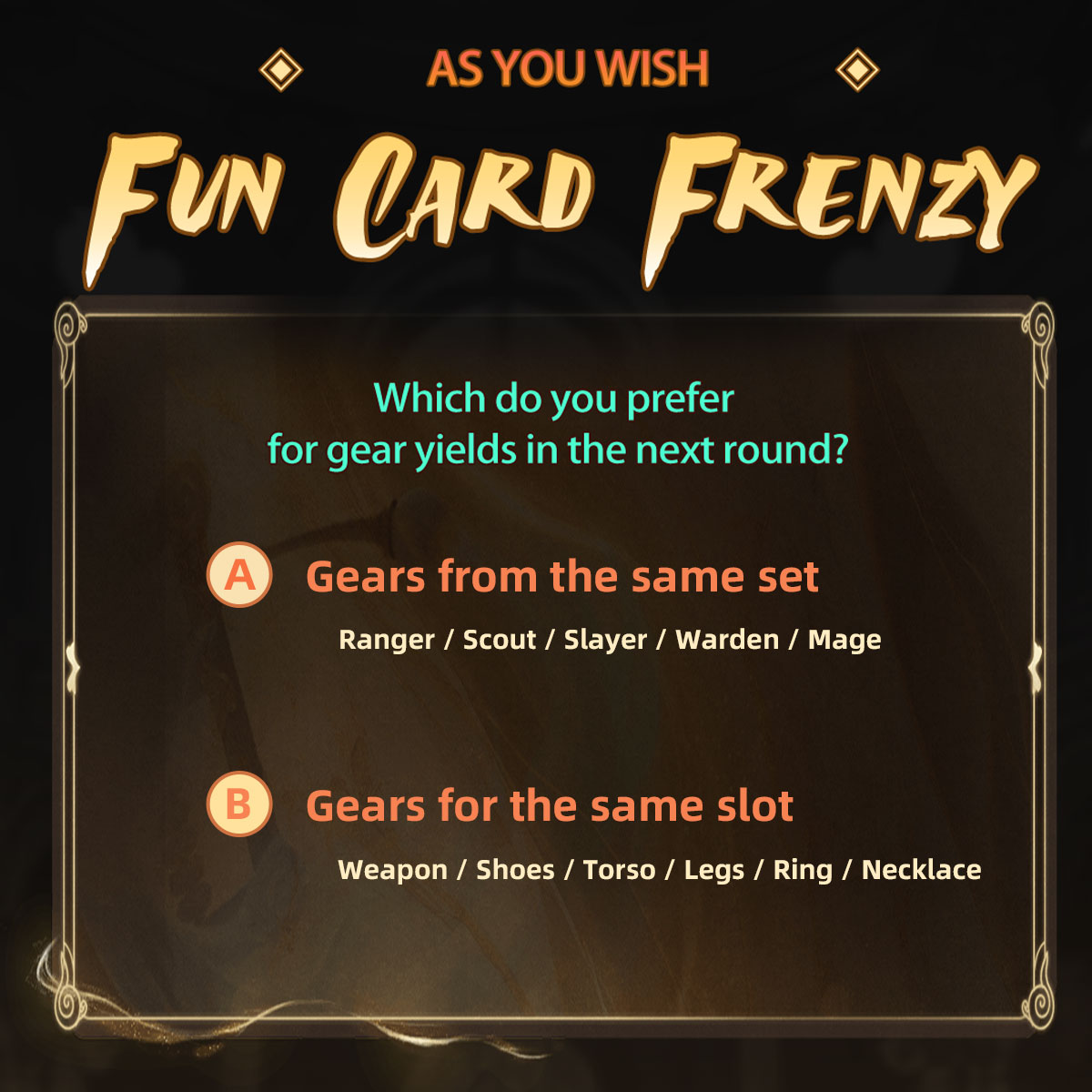 HeroesEvolved's tweet photo. 🌟Based on the majority of players' feedback, we will be making adjustments to Fun Card Frenzy activity. Which adjustment you're most looking forward to? Leave your opinions in the comments below! #TuesdayFeeling  #VoteNow #activityideas #HeroesEvolved #MOBA #adventure https://t.co/ztL1E8lHrw