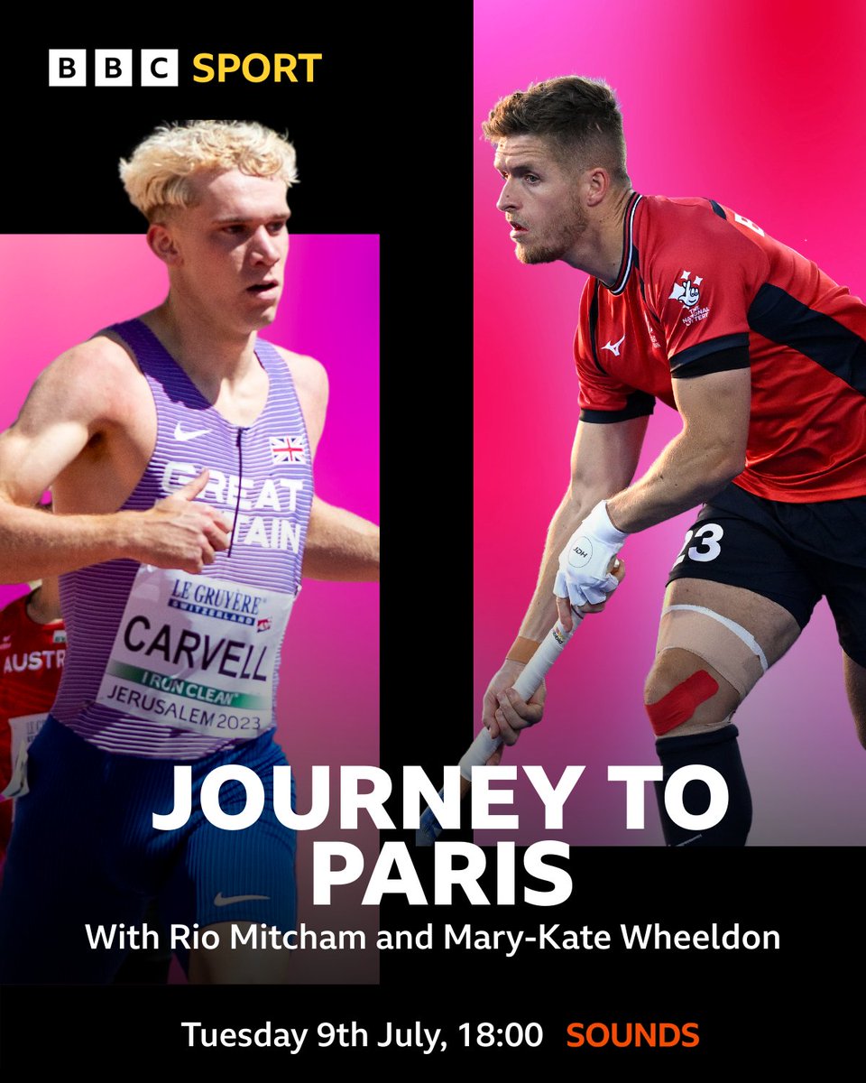 🔜 Coming up on Journey to Paris

🇬🇧 Two Olympic debutants join <a href="/riomitcham/">Rio Mitcham</a> and <a href="/Mary_Katewx/">Mary-Kate Wheeldon</a> on tonight's show

🏃‍♂️ <a href="/carvell_charlie/">Charlie Carvell</a> on making the <a href="/TeamGB/">Team GB</a> athletics squad

🏑 <a href="/dgoodfield1/">David Goodfield</a> on what it means to make the <a href="/GBHockey/">Great Britain Hockey</a> team

bbc.co.uk/programmes/p0j…