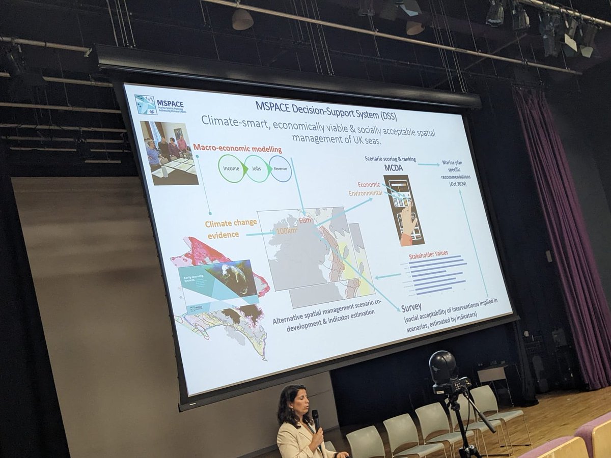 Thank you #AMEMR2024 for hosting us! Chatting to a room full of #ocean #modellers about how we use this evidence as part of the #UK #DecisionSupportSystem for #MarinePlanning #MSP 🙌🌊