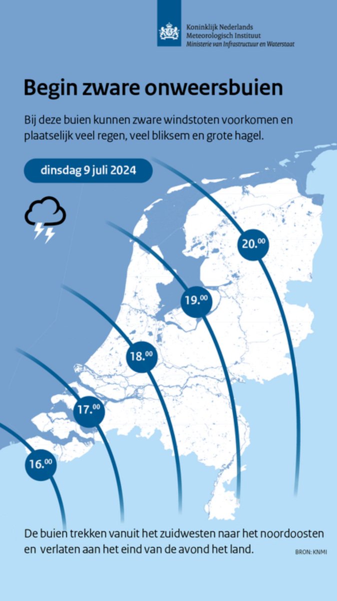 Wanneer beginnen de onweersbuien bij jou? #codeoranje