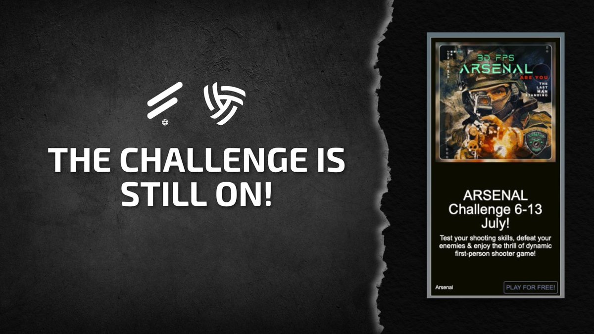 Hey, shooters! 🔫

Here's a bit of an update on the challenge:

Score the highest KILLS-TO-DEATH Ratio on #Arsenal x <a href="/chll_gg/">chllgg</a> Challenge and WIN!!

👉 app.chll.gg/games/arsenal/…

⏳️ Ends on July 13th (5:00 AM)

🎁 PRIZEPOOL: $500 in $CHLL! ⚡️

#PlayArsenal #NewChallenge
