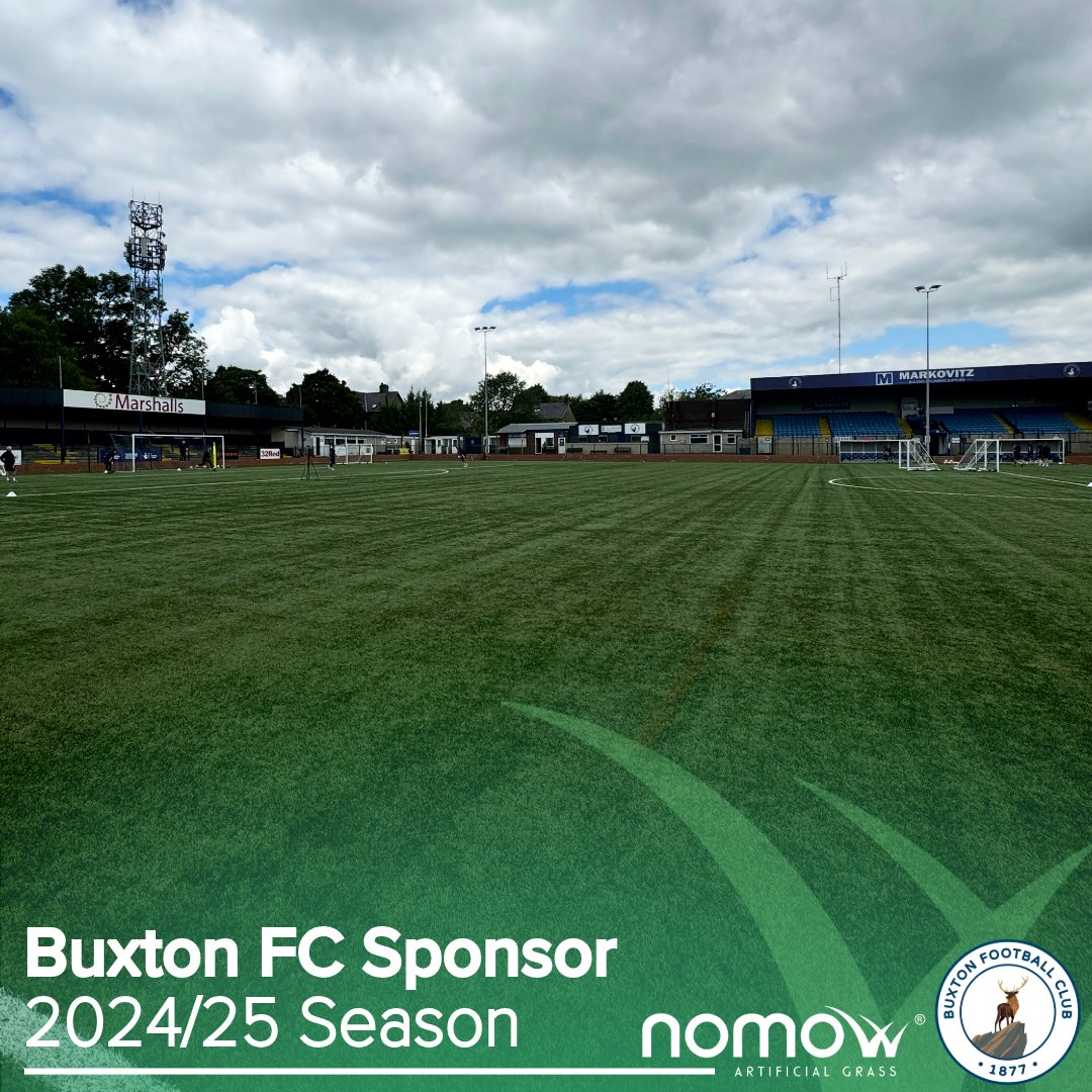 We're delighted to be sponsoring Buxton FC for the upcoming 2024/25 season! 🎉

If you're looking for artificial grass for your sports pitch, call Nomow on 0800 587 0380! ☎️

Up The Bucks! ⚽

 #Nomow #ArtificialGrass #Gardening #Buxton #BuxtonFC #Football #TeamBuxton #UpTheBucks