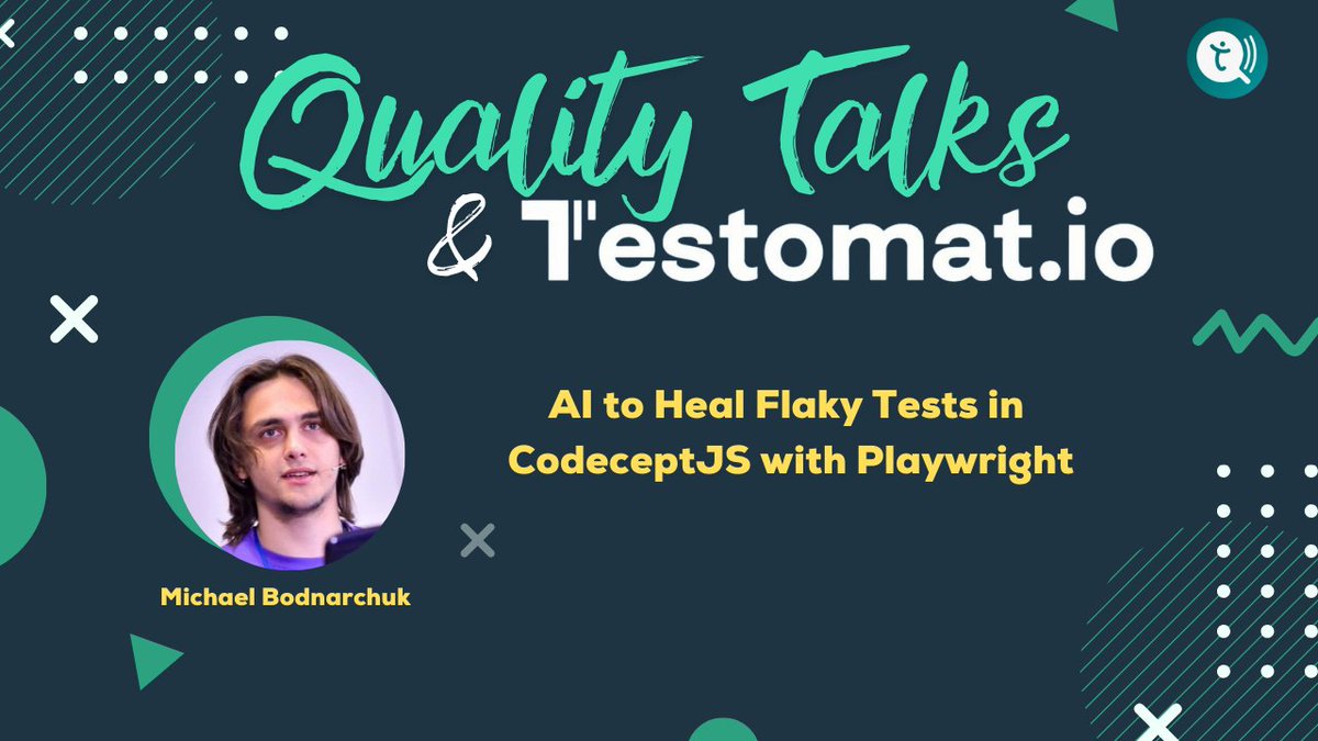 testomatio's tweet photo. 🙏 Don’t miss out on the insightful opportunity to learn!
✨ @testomatio CTO Michael Bodnarchuk @davert
🚀 Book time in your calendar now with our Meetup page: https://t.co/mx9RRYDXk9
#QualityTalks #QualityAssurance #SoftwareTesting #TestAutomation #CodeceptJS #Playwright https://t.co/R3iSK9zJ6m