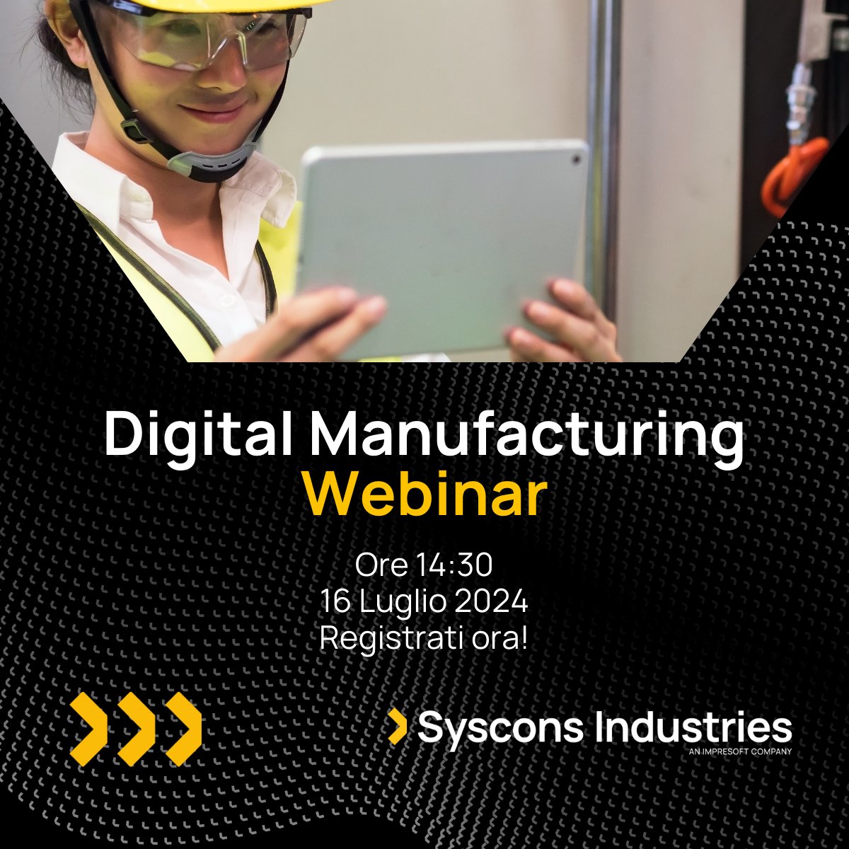 SysconsGroup's tweet image. 📅 16 luglio, 14:30 PM - Unisciti al webinar-demo di Syscons Industries per ottimizzare la produzione con SAP Digital Manufacturing (SAP DM). Registrati ora: sysconsgroup.com/it/2024/07/02/…                                                                              #Webinar #SAPDM