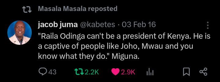 <a href="/the_sambu/">Chris Sambu</a> Even JJ quoted Miguna Miguna.😭😭