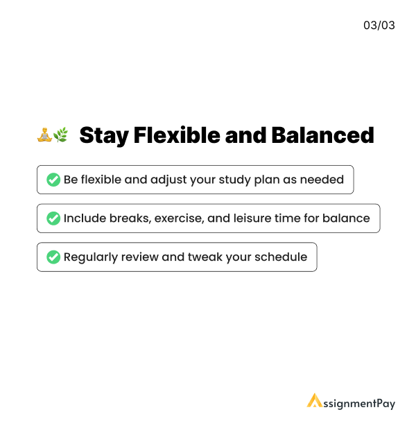 AssignmentPay_'s tweet image. 📚🗓️ Mastering your study schedule is key to academic success! Check out these practical tips to create a personalized study plan that boosts productivity and maintains balance. #StudyTips #TimeManagement #AcademicSuccess #AssignmentPay