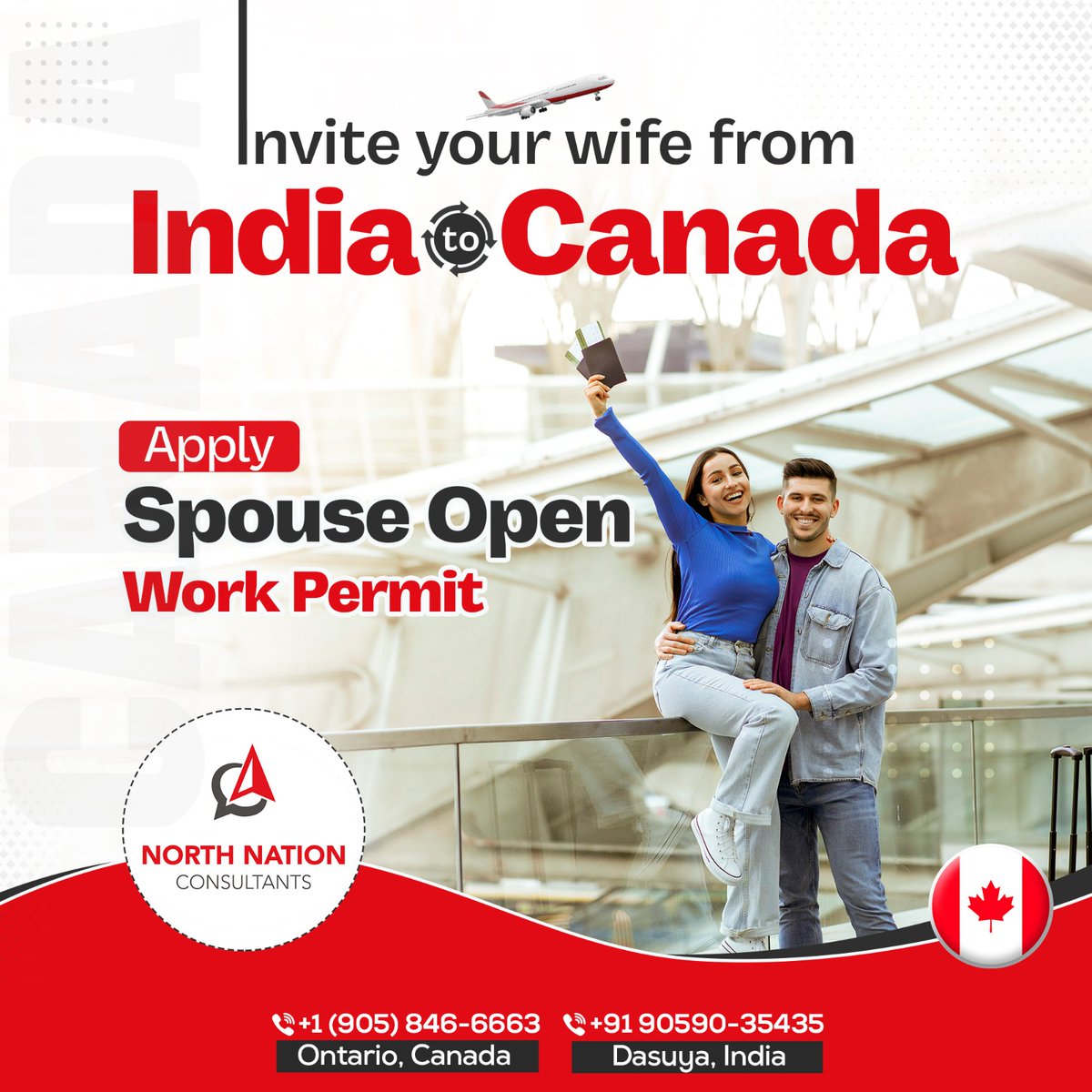 NorthNation01's tweet image. Thinking of bringing your wife from India to Canada?
The Spouse Open Work Permit can help!
We simplify the application process.
Get in touch with us!

#Northnationconsultants #SpouseOpenWorkPermit #Canada #SpouseinCanada #WorkWithSpouse #CanadaVisa