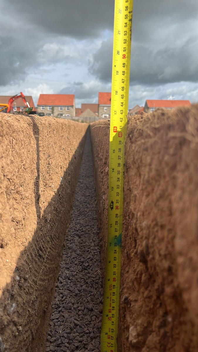 euroturfgrass's tweet photo. Have you checked trench depths on your pitch in accordance with your Specification of Works?

Trench depths vary depending on the size of the rootzone material above the subbase. We can help with all sorts of design packages.

Find out more 🔗https://t.co/L70D3UKm5v https://t.co/gsZpwllXyn