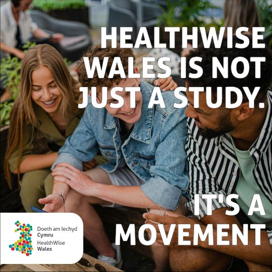 HealthWise Wales isn’t just a study; it’s a movement.  Let’s connect, learn, and improve health outcomes.

Sign up now  and bring your friends: 
HealthWiseWales.org
healthwisewales.org/register 
#PopulationHealth