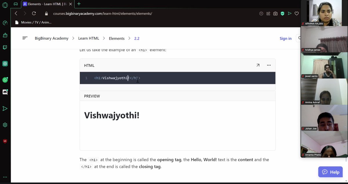 bigbinary_acad's tweet image. After our initial call with Viswajyothi College &amp;amp; @fossvjcet, 100+ learners are interested to join our workshop!

We welcome these learners to the new batch of BigBinary Academy Web Development Workshop.

We look forward to working with them!

#onlineworkshop #vjcet #learntocode