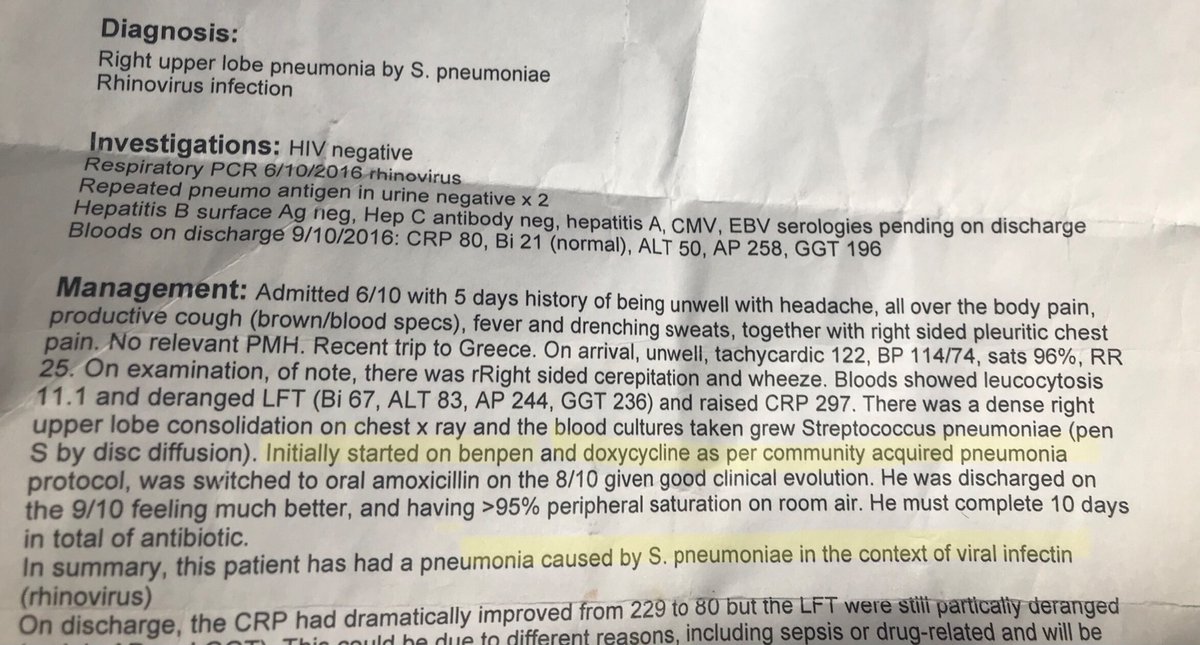 diseasy_e's tweet image. found an Oct 2016 hospital discharge summary in a bag. @Jikkyleaks was right