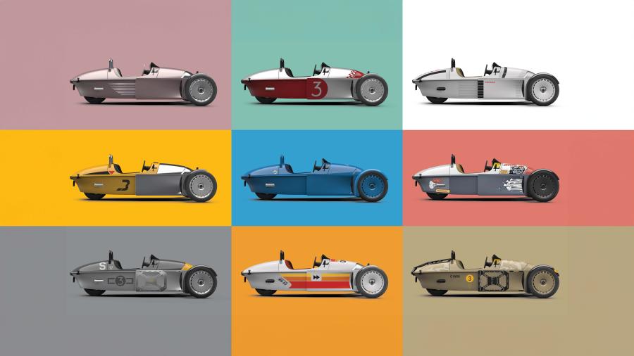 Novità! Super 3 Origins, una collezione di 9 Morgan Super 3 unici ed esclusivi. Ognuno limitato in soli 9 esemplari che inglobano ere, culture e design ideati sulle lavagne, nei libri di appunti e negli studi di design durante gli anni di creazione della Morgan Super 3.